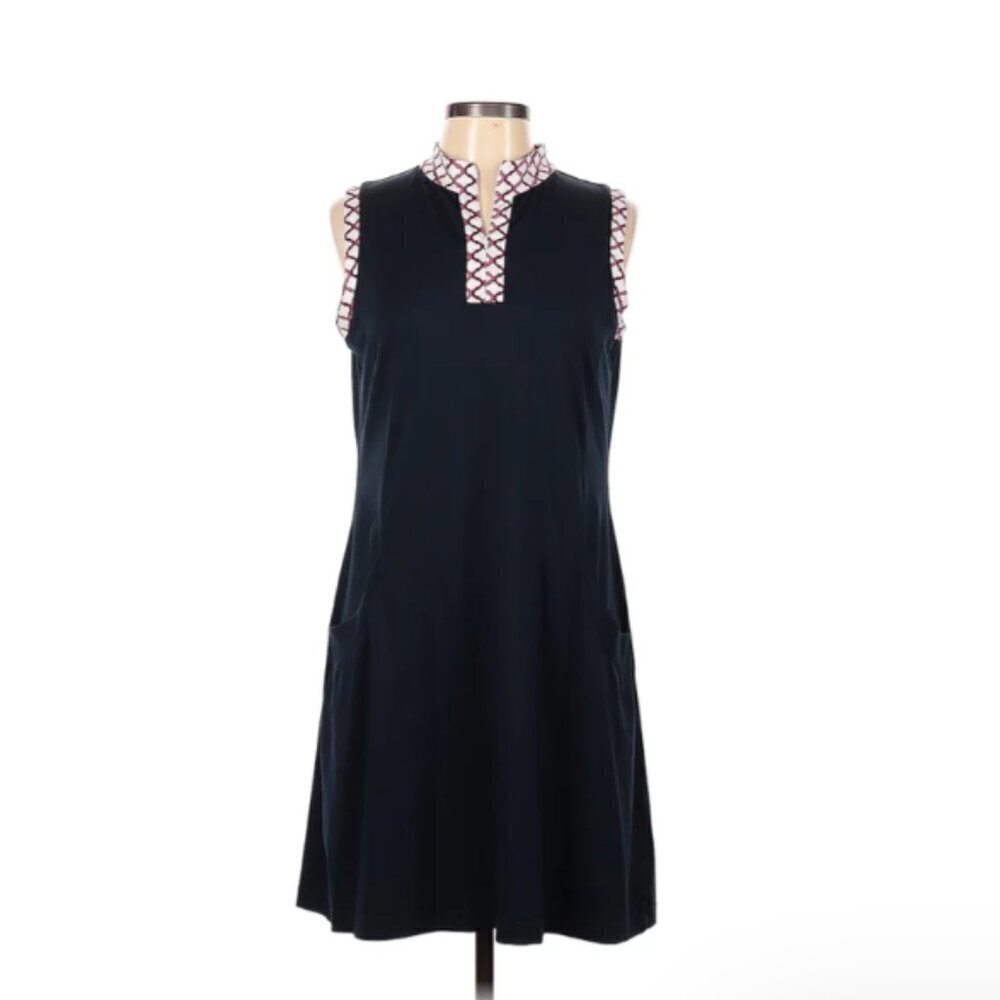 Tail Navy Sleeveless Dress w/ Pink And White Trim Size Small Activewear Golf